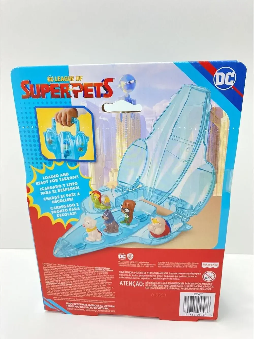 Fisher Price DC League of Super-Pets Invisible Jet Case Mini Figure 5-Pack